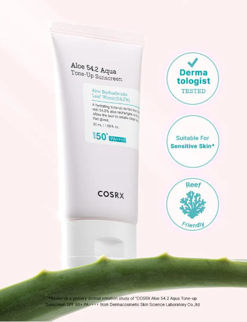 COSRX Aloe 54.2 Aqua Tone-up Sunscreen SPF 50+ PA++++ 50ml